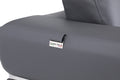 Top Grain Italian Leather Chair Dark Gray Foam Leather