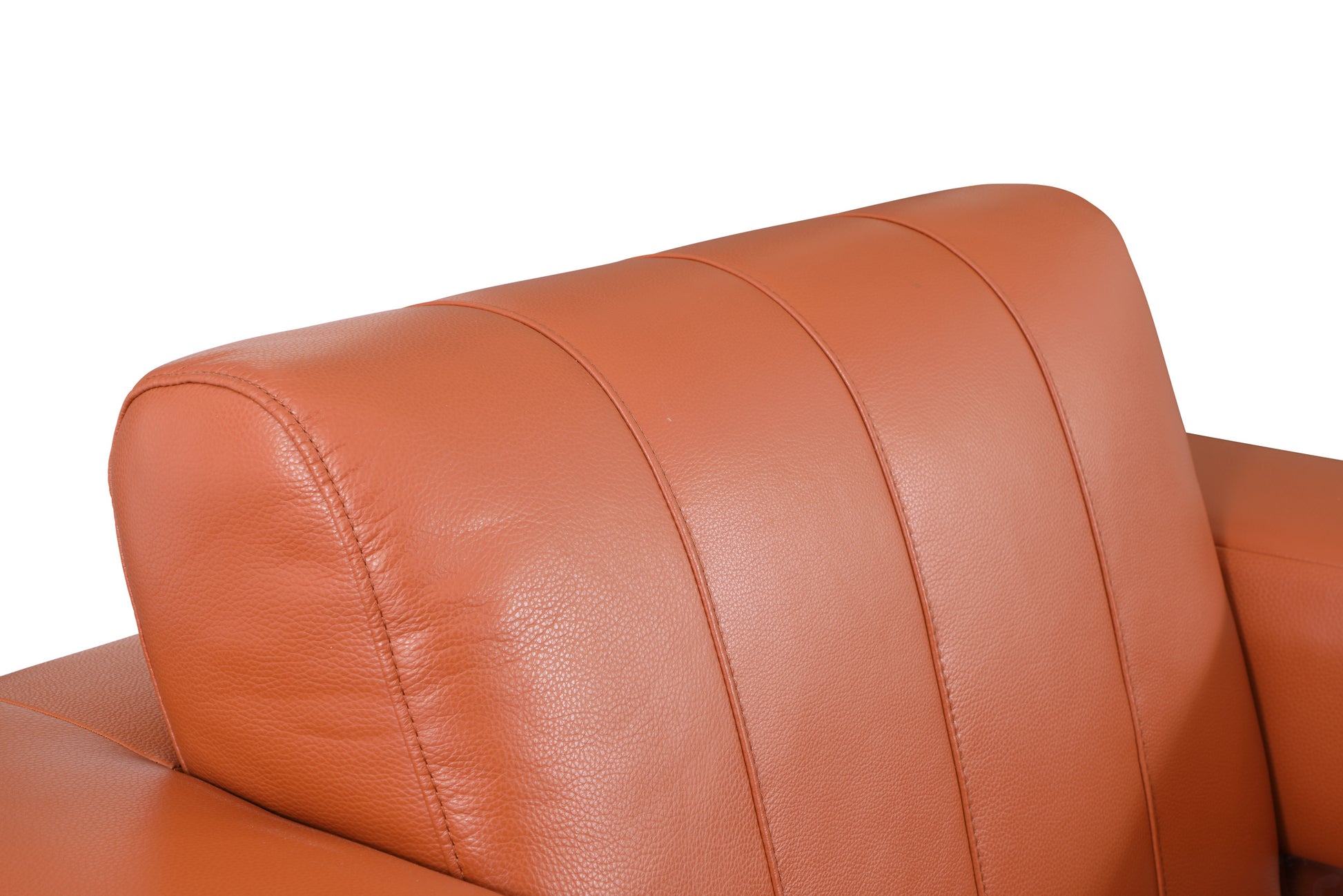 Top Grain Italian Leather Sofa Camel Foam Leather