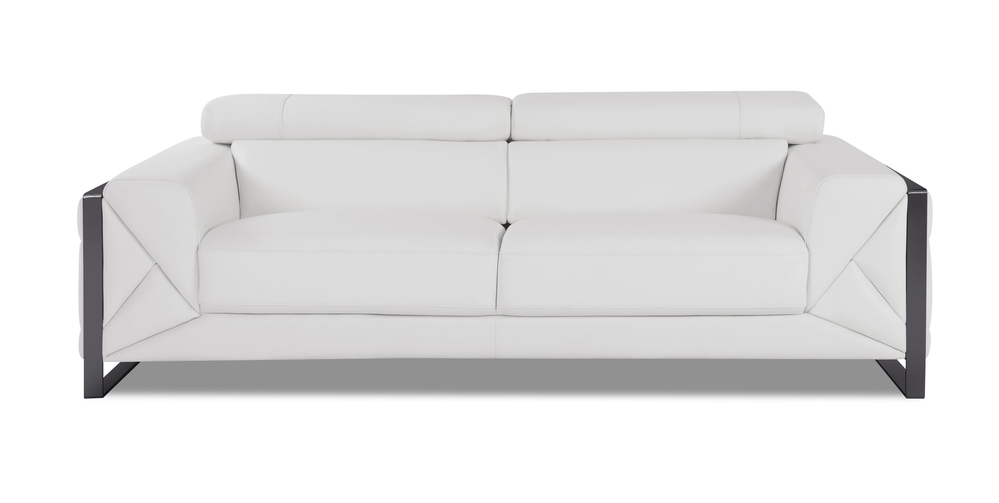 Top Grain Italian Leather Sofa White Foam Leather