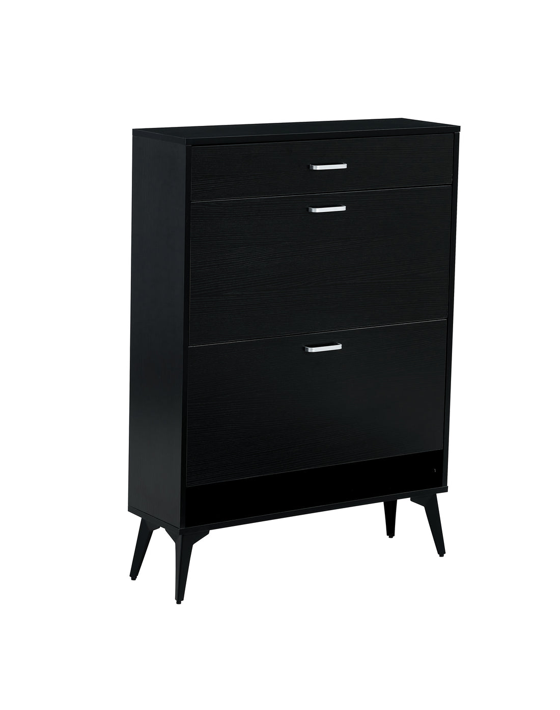 Shoe Cabinetshoe Storage Shelves, Black Black Mdf