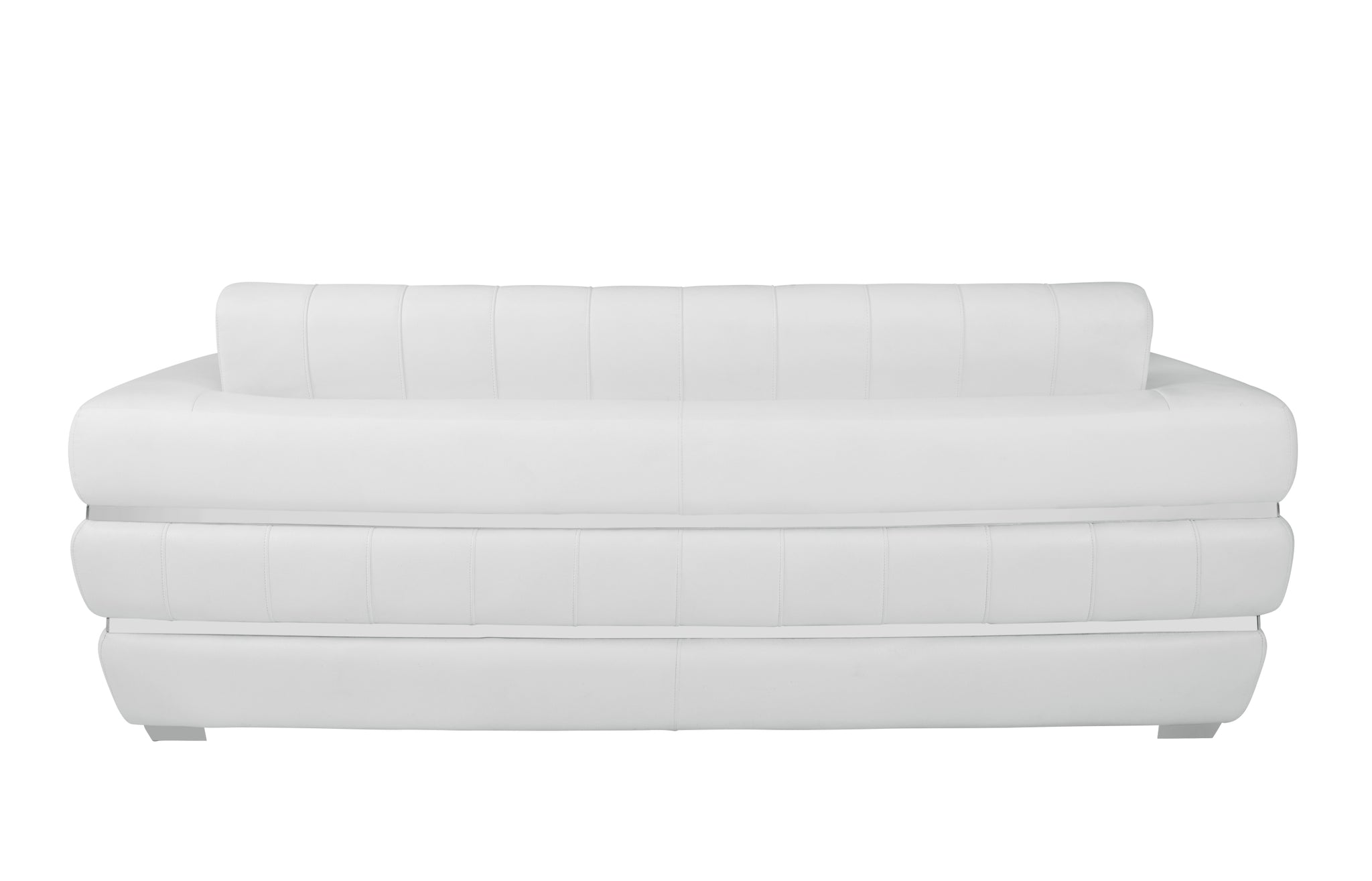 Top Grain Italian Leather Sofa White Foam Leather