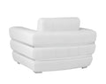 Top Grain Italian Leather Chair White Foam Leather