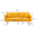 Coolmore Velvet Sofaaccent Sofa .Seat Sofa With Metal Feet Mustand Teddy Polyester