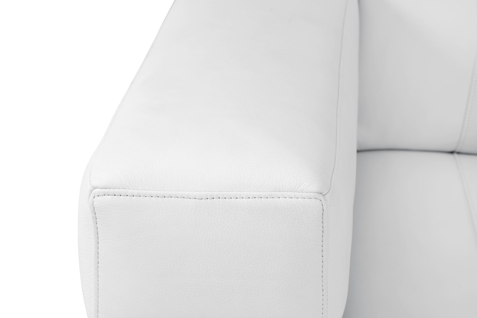 Top Grain Italian Leather Sofa White Foam Leather