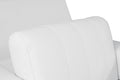 Top Grain Italian Leather Loveseat White Foam Leather