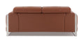 Top Grain Italian Leather Loveseat Camel Foam Leather