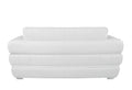 Top Grain Italian Leather Loveseat White Foam Leather