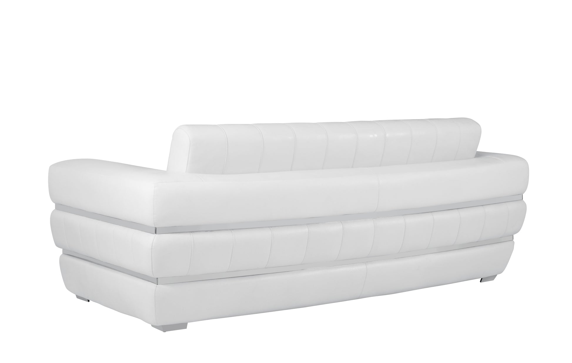 Top Grain Italian Leather Sofa White Foam Leather