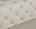 Top Grain 100% Italian Leather Sofa Beige Foam Leather