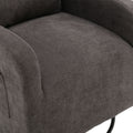 Jiada Upholstered Swivel Glider.Rocking Chair For Nursery In Dark Grey.Modern Style One Left Bag Dark Gray Metal