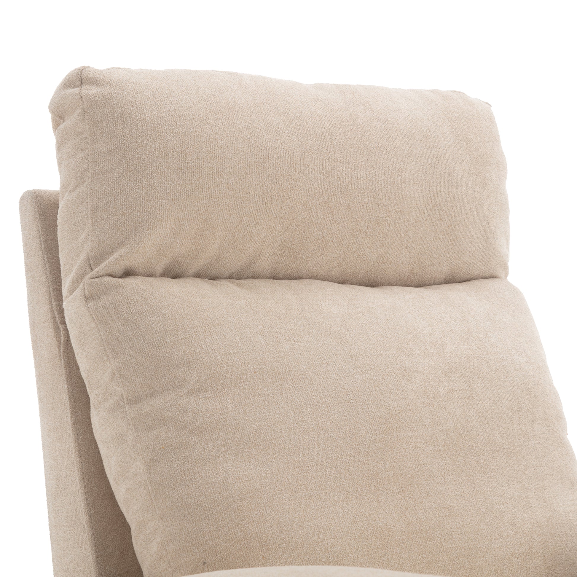 Jiada Upholstered Swivel Glider.Rocking Chair For Nursery In Beige.Modern Style One Left Bag Beige Primary Living Space Foam Metal