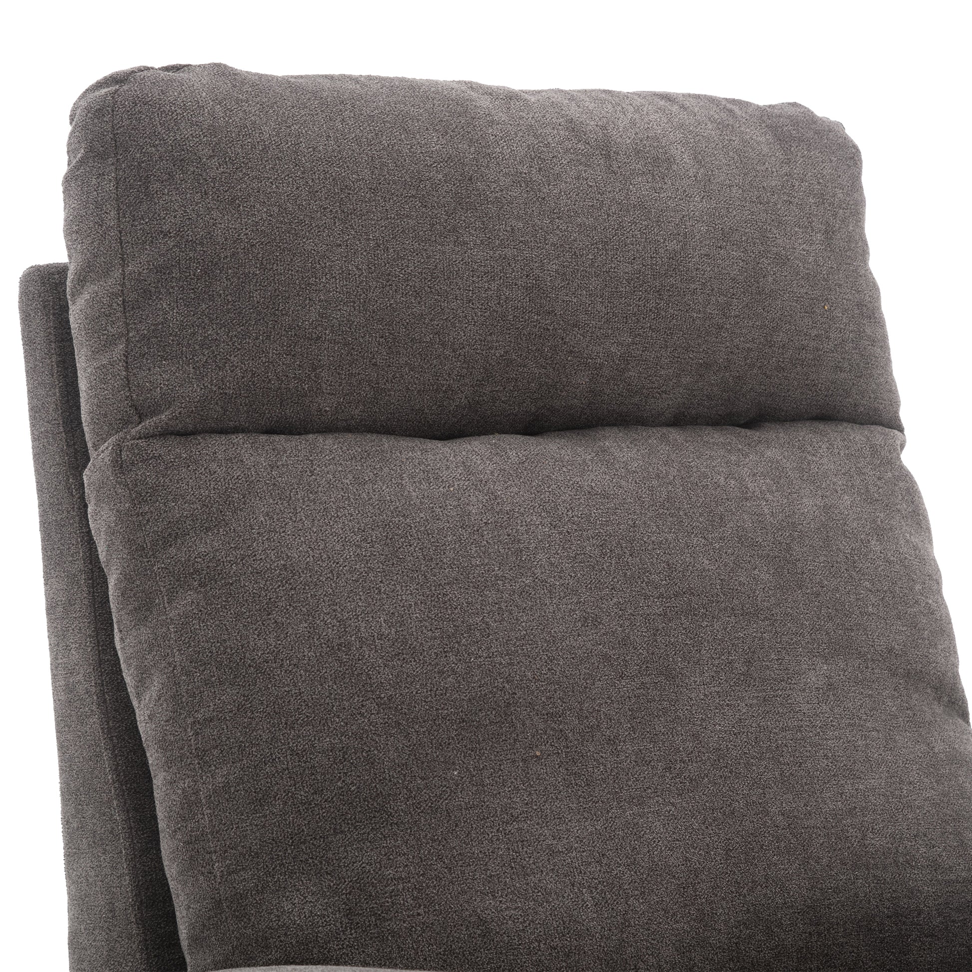 Jiada Upholstered Swivel Glider.Rocking Chair For Nursery In Dark Grey.Modern Style One Left Bag Dark Gray Metal