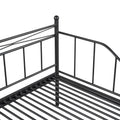 Twin Size Metal Daybed With Trundle, Daybed With Slat No Box Required Black Black Steel