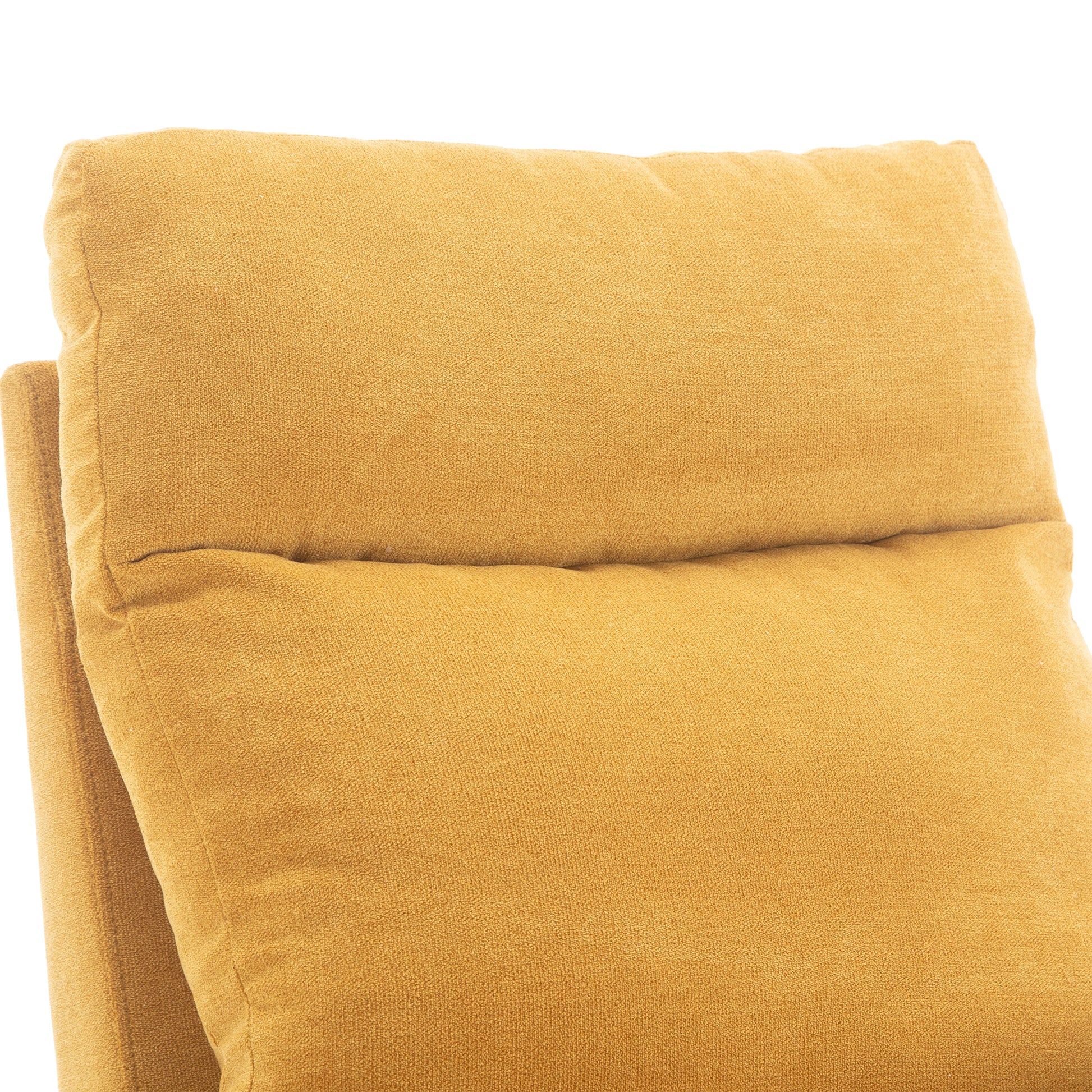 Jiada Upholstered Swivel Glider.Rocking Chair For Nursery In Yellow.Modern Style One Left Bag Yellow Metal