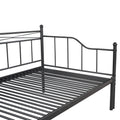 Twin Size Metal Daybed With Trundle, Daybed With Slat No Box Required Black Black Steel