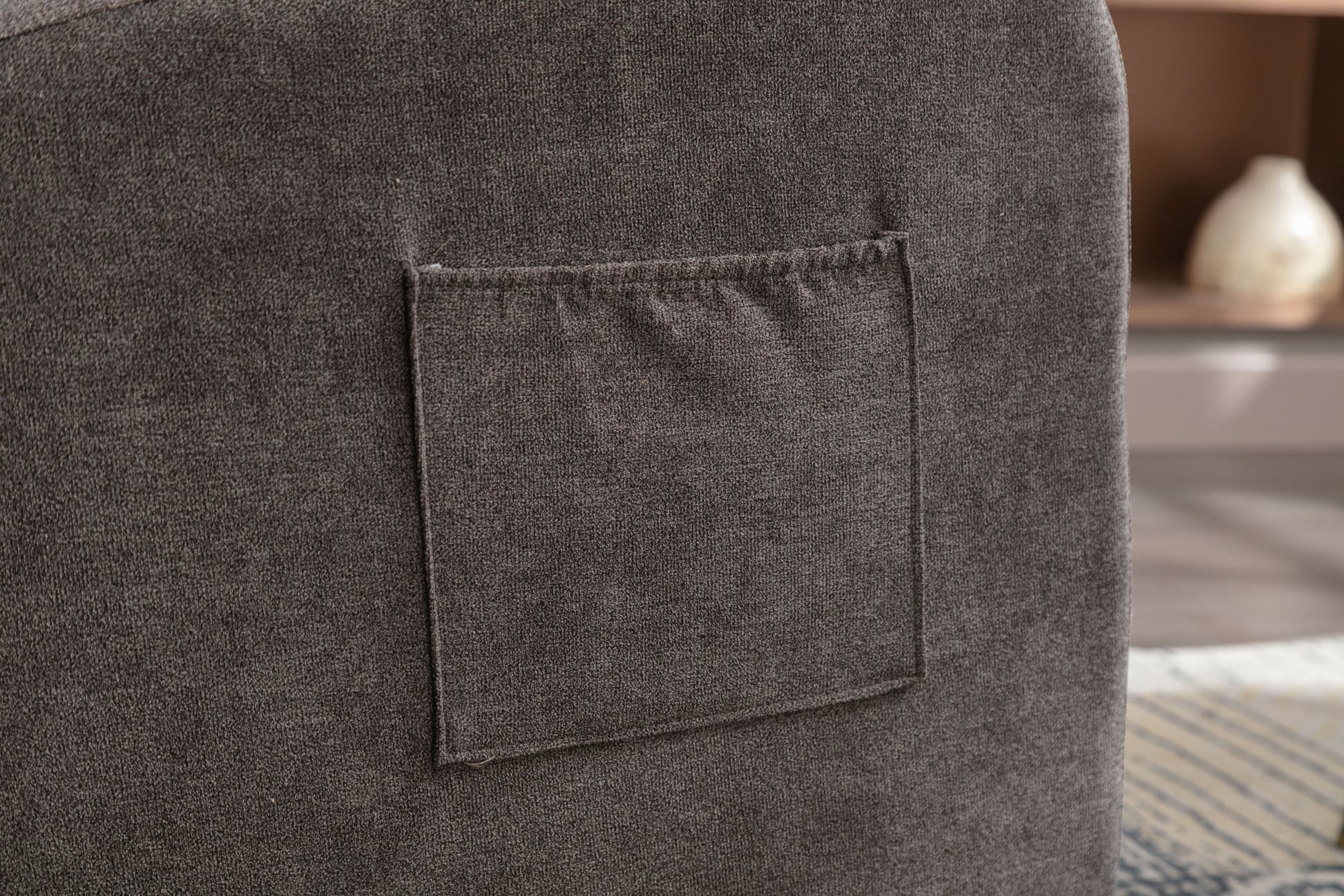 Jiada Upholstered Swivel Glider.Rocking Chair For Nursery In Dark Grey.Modern Style One Left Bag Dark Gray Metal