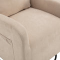 Jiada Upholstered Swivel Glider.Rocking Chair For Nursery In Beige.Modern Style One Left Bag Beige Primary Living Space Foam Metal