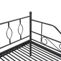 Twin Size Metal Daybed With Trundle, Daybed With Slat No Box Required Black Black Iron