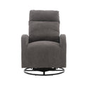 Jiada Upholstered Swivel Glider.Rocking Chair For Nursery In Dark Grey.Modern Style One Left Bag Dark Gray Metal