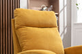 Jiada Upholstered Swivel Glider.Rocking Chair For Nursery In Yellow.Modern Style One Left Bag Yellow Metal