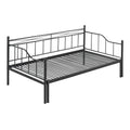 Twin Size Metal Daybed With Trundle, Daybed With Slat No Box Required Black Black Steel