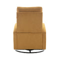 Jiada Upholstered Swivel Glider.Rocking Chair For Nursery In Yellow.Modern Style One Left Bag Yellow Metal