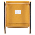 Coolmore Rocking Chair With Ottoman, Mid Century Modern Upholstered Fabric Rocking Armchair, Rocking Chair Nursery With Thick Padded Cushion, High Backrest Accent Glider Rocker Chair For Living Room Yellow Solid Wood