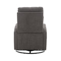 Jiada Upholstered Swivel Glider.Rocking Chair For Nursery In Dark Grey.Modern Style One Left Bag Dark Gray Metal