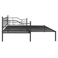 Twin Size Metal Daybed With Trundle, Daybed With Slat No Box Required Black Black Iron