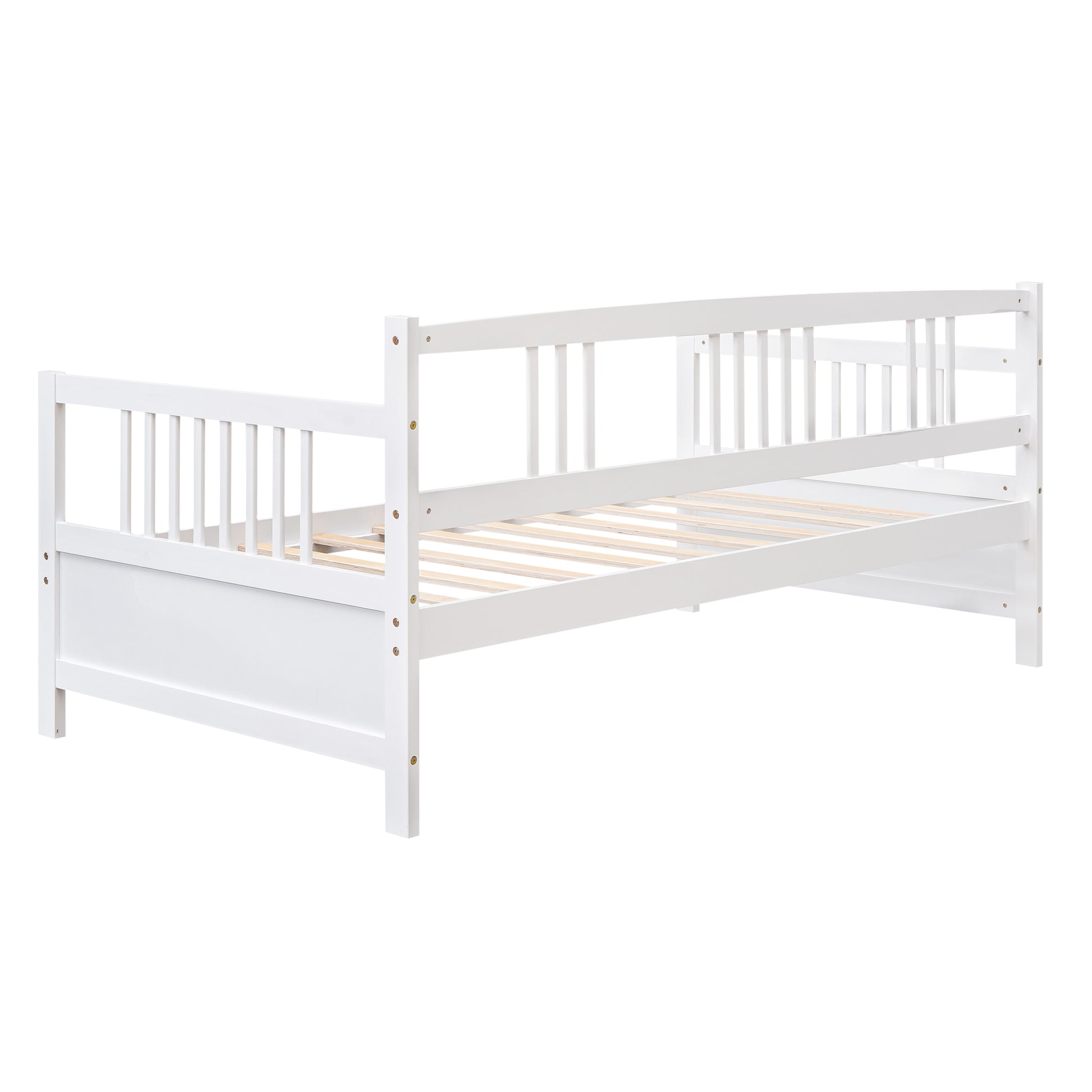 Modern Solid Wood Daybed, Multifunctional, Twin Size, White Previous Sku: Wf191899Aak White Solid Wood