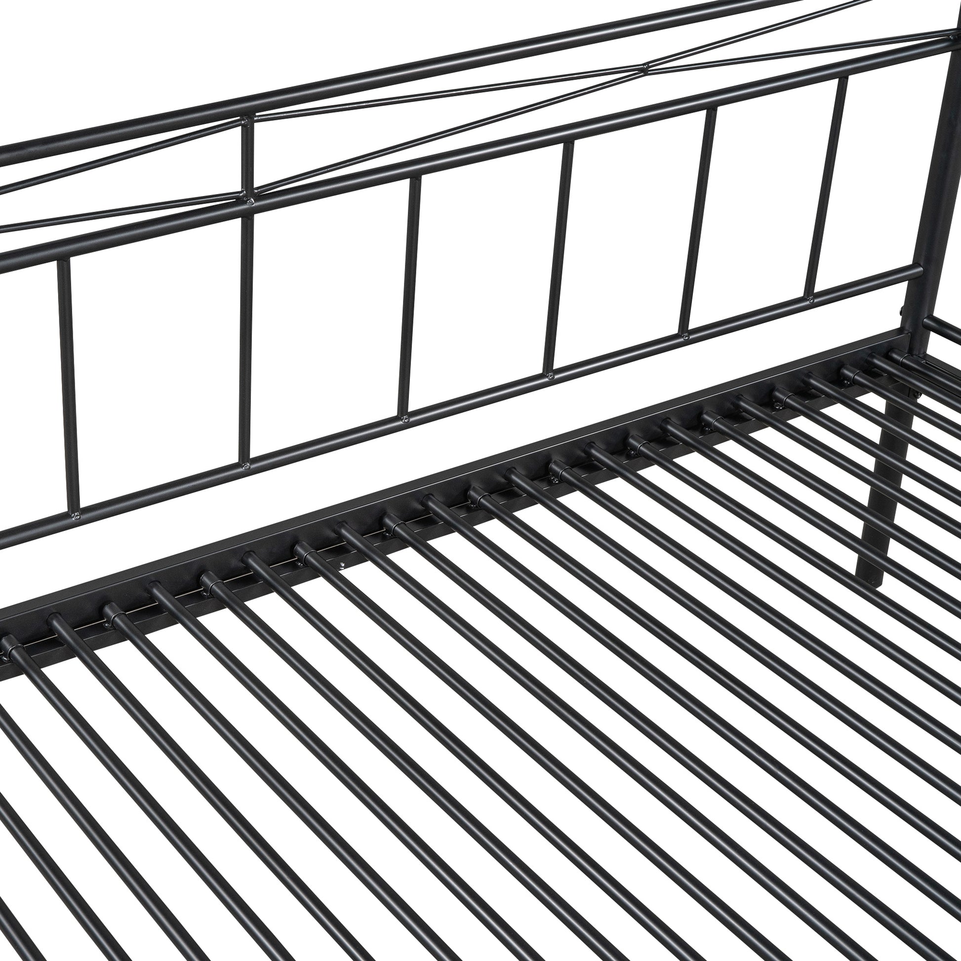 Twin Size Metal Daybed With Trundle, Daybed With Slat No Box Required Black Black Steel