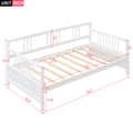 Modern Solid Wood Daybed, Multifunctional, Twin Size, White Previous Sku: Wf191899Aak White Solid Wood