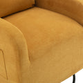 Jiada Upholstered Swivel Glider.Rocking Chair For Nursery In Yellow.Modern Style One Left Bag Yellow Metal