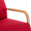 Coolmore Rocking Chair With Ottoman, Mid Century Modern Upholstered Fabric Rocking Armchair, Rocking Chair Nursery With Thick Padded Cushion, High Backrest Accent Glider Rocker Chair For Living Room Red Solid Wood