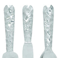 Artistic Cutlery Wall Decor In Metal, Set Of Three, Silver Silver Metal