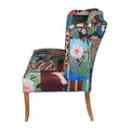 Vesta Bird Collage Print Settee, Multicolor Multicolor Solid Wood