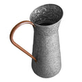 Farmhouse Style Galvanized Metal Jug With Handle, Gray Gray Metal