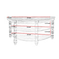 Half Moon Shaped Wooden Console Table With 2 Shelves And Turned Legs, Gray Gray Solid Wood