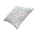 18 X 18 Square Accent Pillow, Paisley Floral Pattern, Soft Cotton Cover, Soft Polyester Filling, Blue, White White Cotton