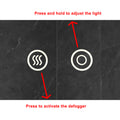 32 X 32 Inch Round Frameless Led Illuminated Bathroom Mirror, Touch Button Defogger, Metal, Silver Silver Aluminum