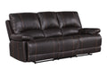 Leather Air Recliining Sofa Brown Foam Leather