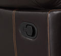 Leather Air Recliining Console Loveseat Brown Foam Leather