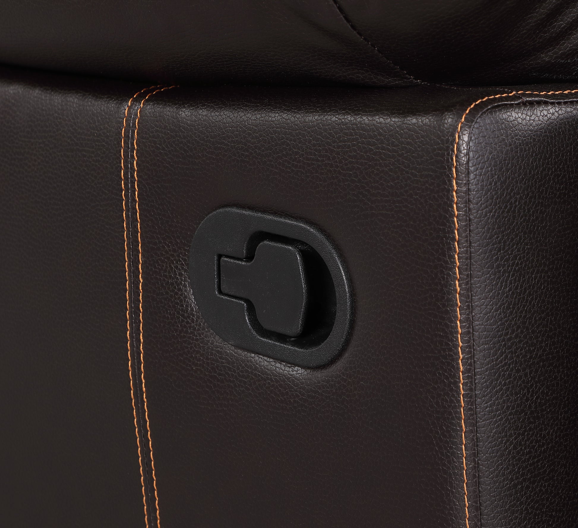 Leather Air Recliining Console Loveseat Brown Foam Leather