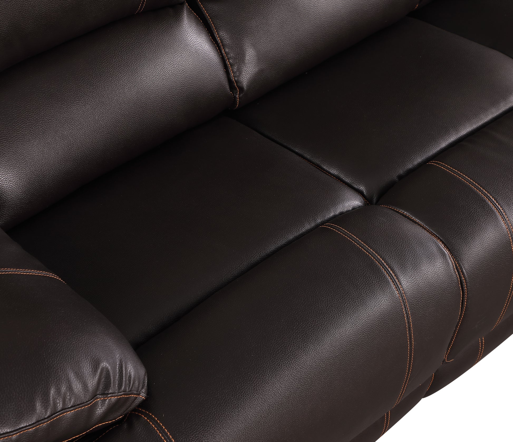 Leather Air Recliining Chair Brown Foam Leather