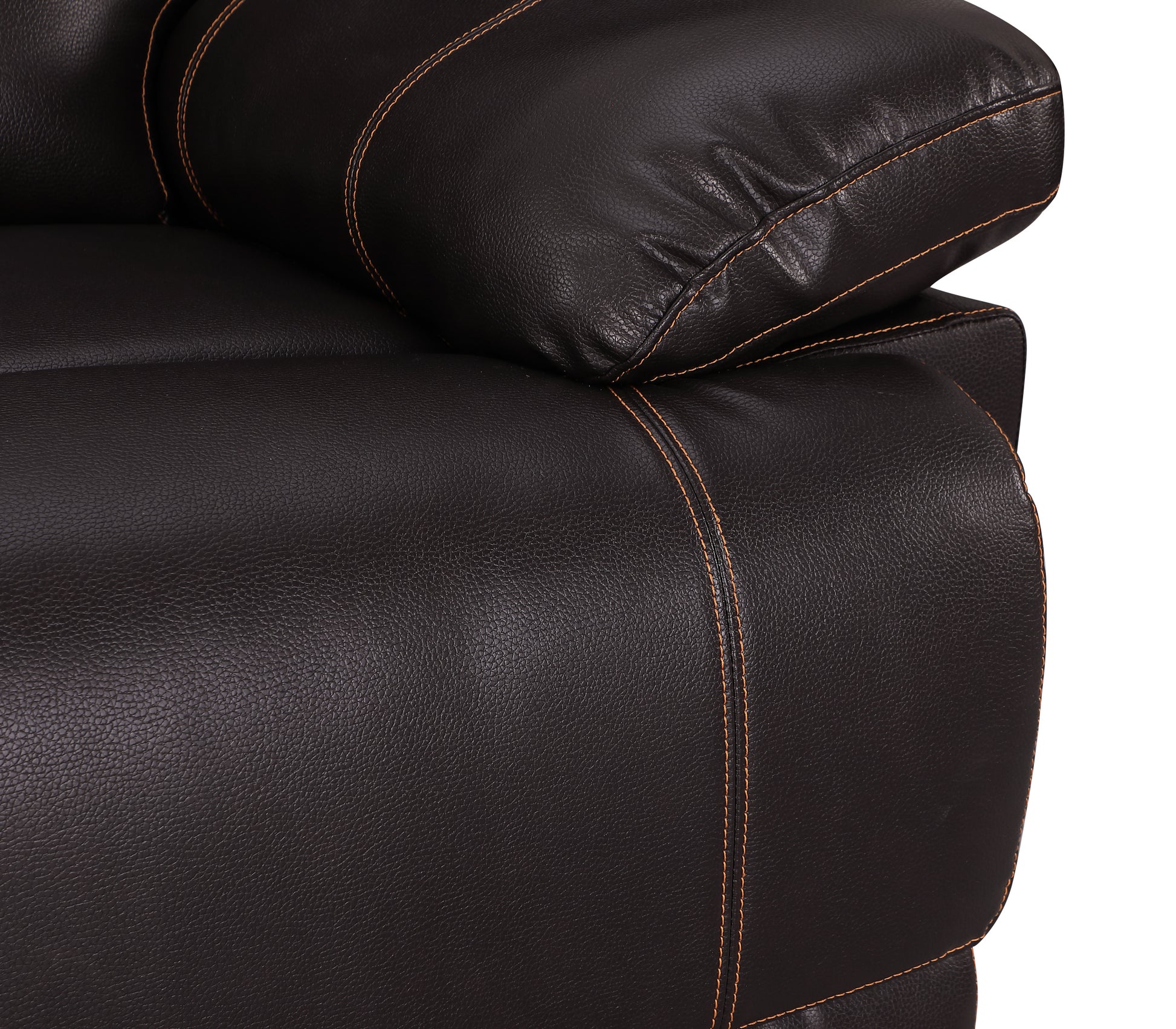 Leather Air Recliining Chair Brown Foam Leather