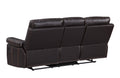 Leather Air Recliining Console Loveseat Brown Foam Leather