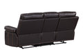 Leather Air Recliining Sofa Brown Foam Leather