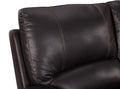 Leather Air Recliining Loveseat Brown Foam Leather