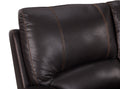 Leather Air Recliining Sofa Brown Foam Leather