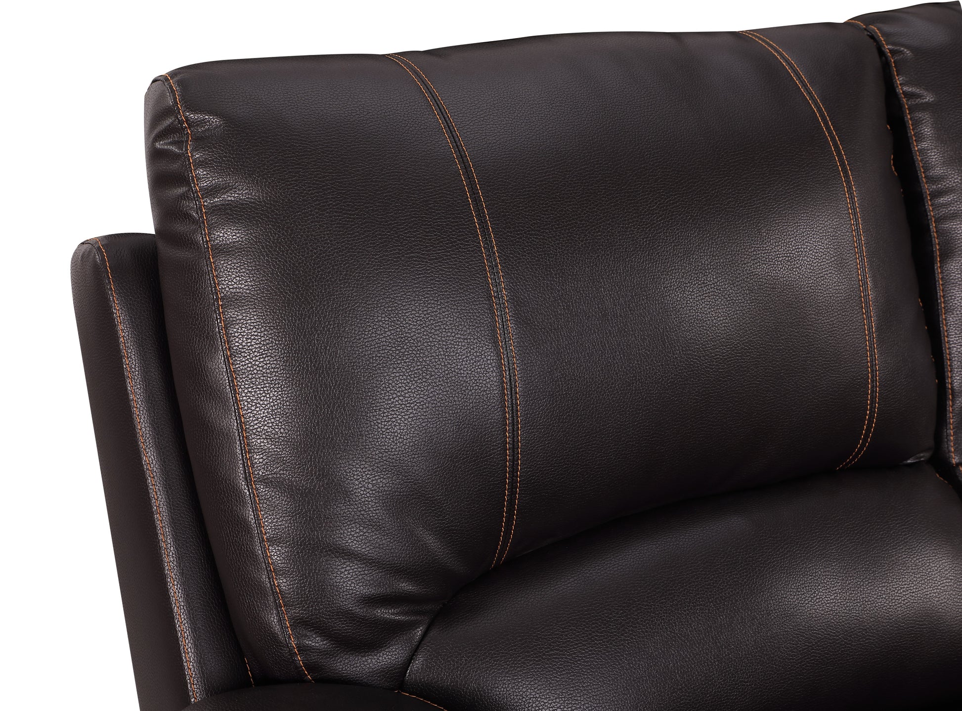 Leather Air Recliining Chair Brown Foam Leather